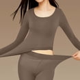 thumbnail image 5 of NominalSnug Womens Thermal Underwear Sets Built in Bra Long Sleeve Winter Warm Base Layer Top Pants for Cold Wearther Loungewear, 5 of 8