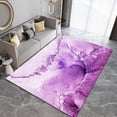 thumbnail image 3 of Purple Abstract Marble Living Room Area Rug, Modern Popular Decorative Art Indoor Non-Slip Rug, Machine Washable Breathable Durable Carpet for Bedroom Bedside Porch Entryway Office 5x8ft, 3 of 7