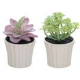 thumbnail image 1 of 2 uds mini combinación suculenta en maceta pequeños adornos creativos plantas de plástico verde artificial, 1 of 5