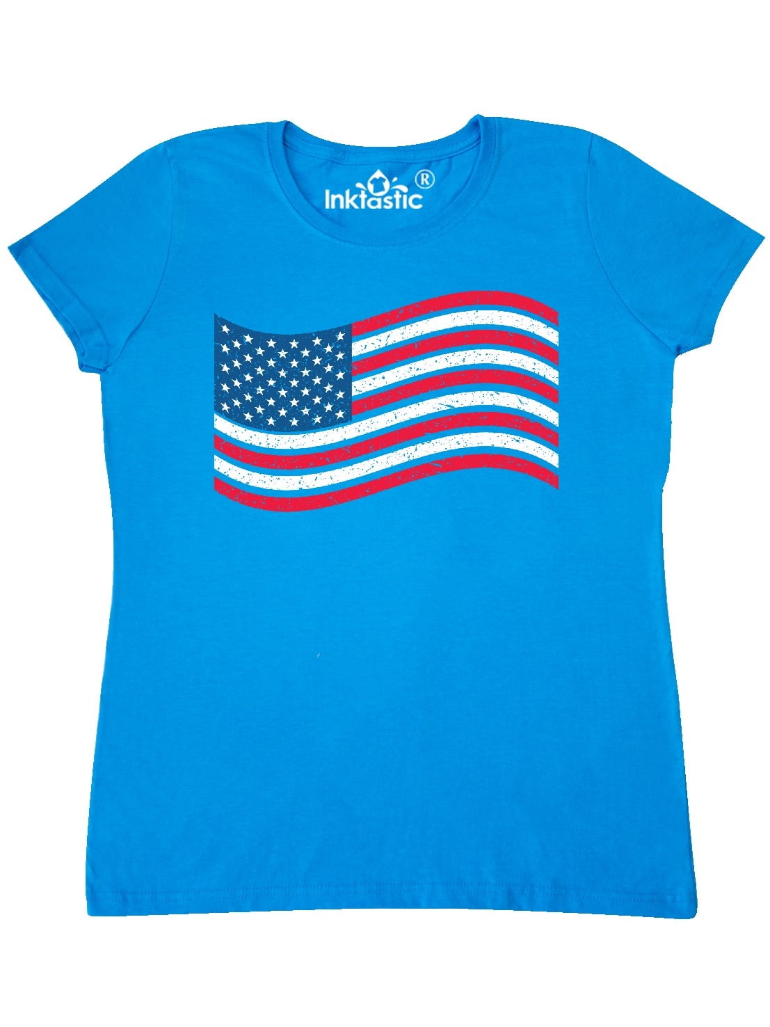 INKtastic Grunge American Flag Women's TShirt
