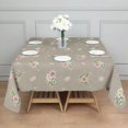thumbnail image 3 of Pioneer Flower Floral Print Pattern Square Tablecloth, Waterproof Wipeable Spillproof Washable Table Cover for Home Kitchen Party and Daily Decor 60"x60", 3 of 6