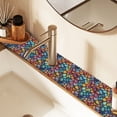 thumbnail image 2 of Yayeee Faucet Mat for Kitchen Sink 30" Diatomite Long Splash Guard Pad, Vibrant Dragon Scales Pattern, 2 Pack, 2 of 7