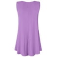 thumbnail image 2 of Made by Johnny Women's Solid Sleeveless Tunic for Leggings Swing Flare Tank Tops S-5XL Plus Size M LILAC, 2 of 6