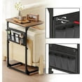 thumbnail image 4 of Adjustable C-Shape Side Table with Storage Bag for Living Room, Bedroom & Office - Rustic Brown, 4 of 6