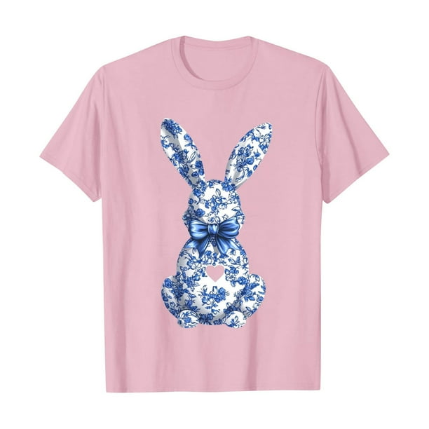 Camiseta de Cuello Redondo de Manga Corta de la Mujer, Top de Moda para Invierno Y Primavera Impresa de Navidad Casual 3/4
