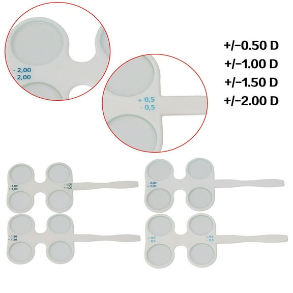 SHZICMY 4PCS Optical Optometry Flip Trial Lens Flipper Handle Kit For Confirmation Test