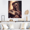 thumbnail image 2 of Designart Fashion Muscular Man With Sun Glasses 1 I Canvas Wall Art, 2 of 5