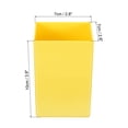 thumbnail image 2 of Unique Bargains Pencil Holder Plastic Pen Makeup Brush Holder Square Desktop Organizer Yellow, 2 of 6