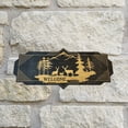 thumbnail image 2 of Art Deco Welcome Deer Scene - BLACK Sign 4x8, 2 of 4