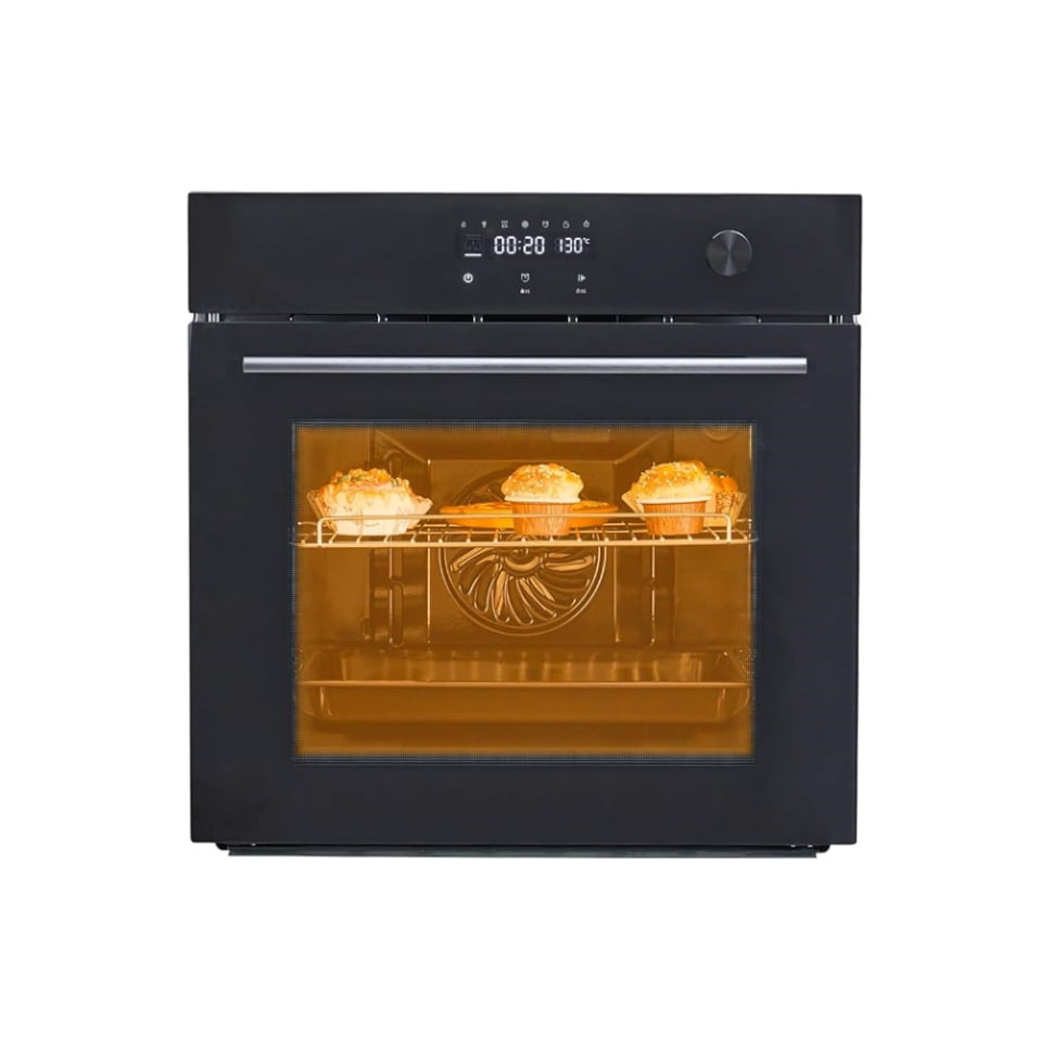 24" Kitchen Cooking Electric Single Wall Oven Built- 2.5 Cu. ft Convection Oven with 8 Cooking Modes, 108 Smart Menus,Normal Touch Screenl, Timer, Safety Lock, 3000W, 240V, Stainless Steel and Finish