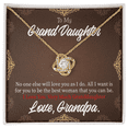 thumbnail image 3 of To My Granddaughter Grandpa Encouragement Infinity Knot Necklace Message Card, 3 of 17