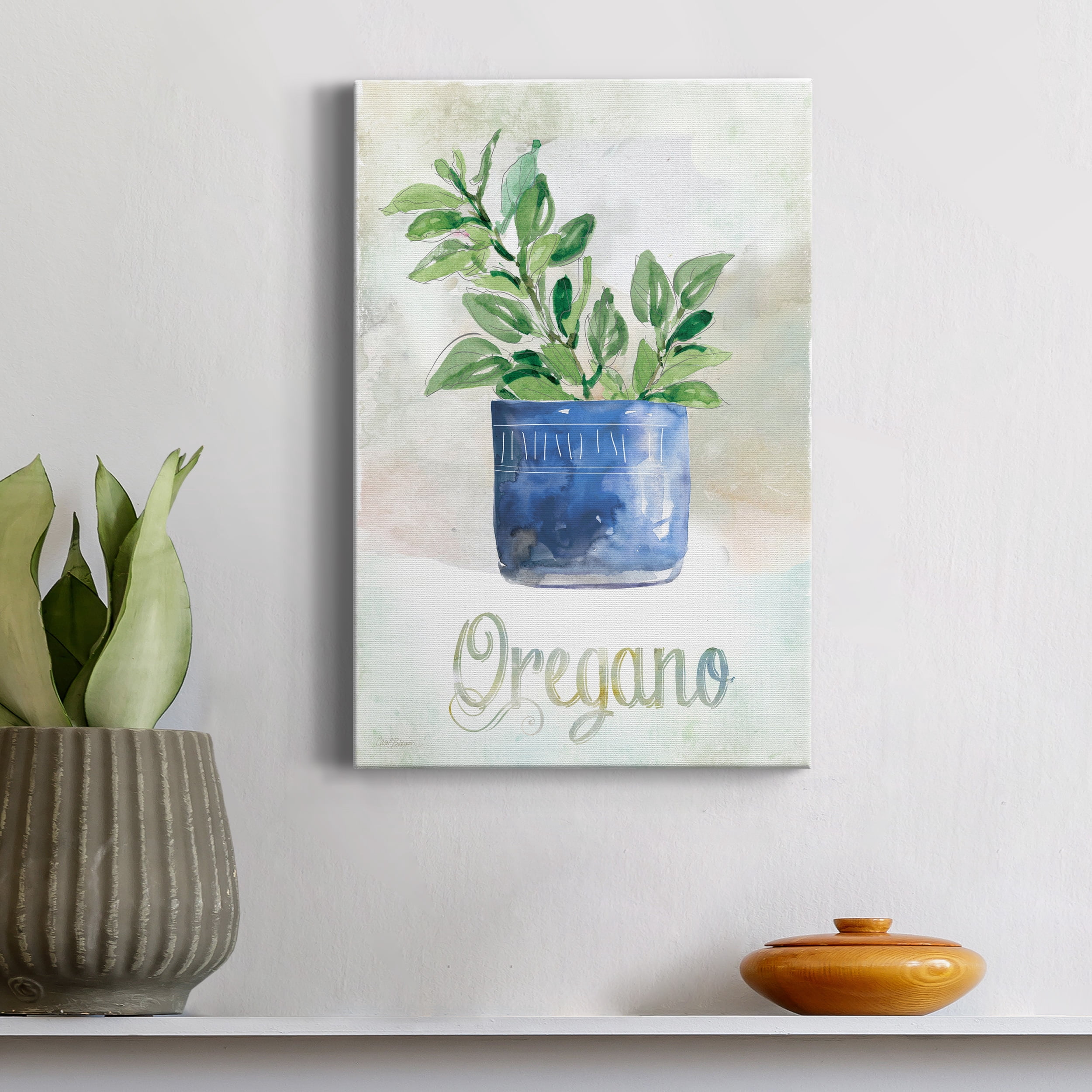 Potted Oregano Premium Gallery Wrapped Canvas - Ready to Hang - 8 x 12