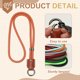 thumbnail image 4 of Cordón para Teléfono Móvil, Cordón de 18.5 pulgadas, Correa Antirrobo Cruzada para Cuello, Cadena Universal Ajustable Larga con Pestaña para Mujeres, Funda de Teléfono Móvil, Negro, 4 of 7