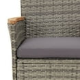 thumbnail image 6 of vidaXL Patio Dining Set with Cushions Outdoor Dinner Armchair Gray Poly Rattan, 6 of 10