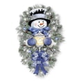 thumbnail image 1 of Decoración de pegatinas navideñas Muñeco de nieve de dibujos animados y patrones de pino Calcomanía de ventana de vidrio Temporada impermeable, 1 of 4