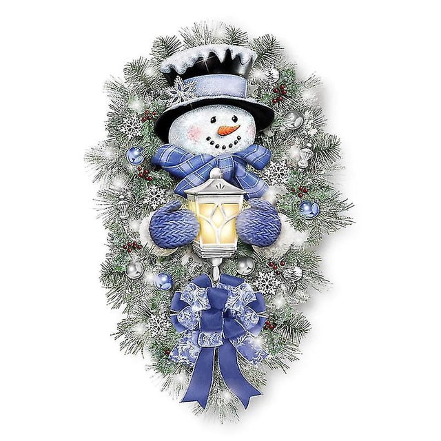 Decoración de pegatinas navideñas Muñeco de nieve de dibujos animados y patrones de pino Calcomanía de ventana de vidrio Temporada impermeable
