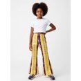 thumbnail image 4 of Girls Flared Printed Pants, Wide Leg Bell Bottom Trousers, Slim Fit Casual Pants for Kids Girls, Ages 4-13, Spring Summer Autumn, 4 of 6