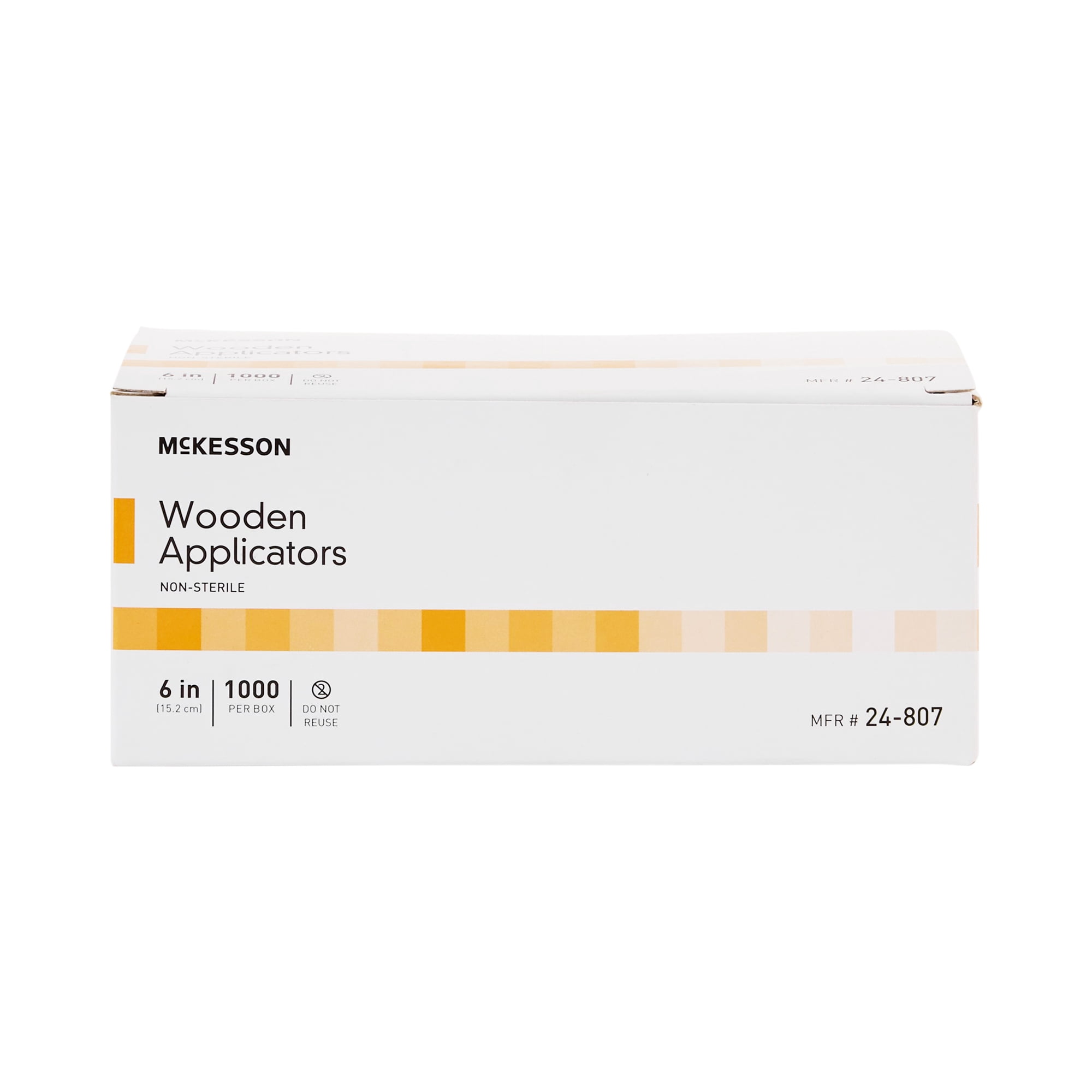 McKesson Wooden Applicator Sticks, Non-Sterile - Single Use, 6 in Long, 1000 Count, 20 Packs, 20000 Total