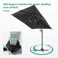 thumbnail image 4 of COSIEST 9FT Gray Double Top Cantilever Outdoor Umbrellas, Large Square Windproof Patio Umbrella for Garden, Deck, Pool, 4 of 8