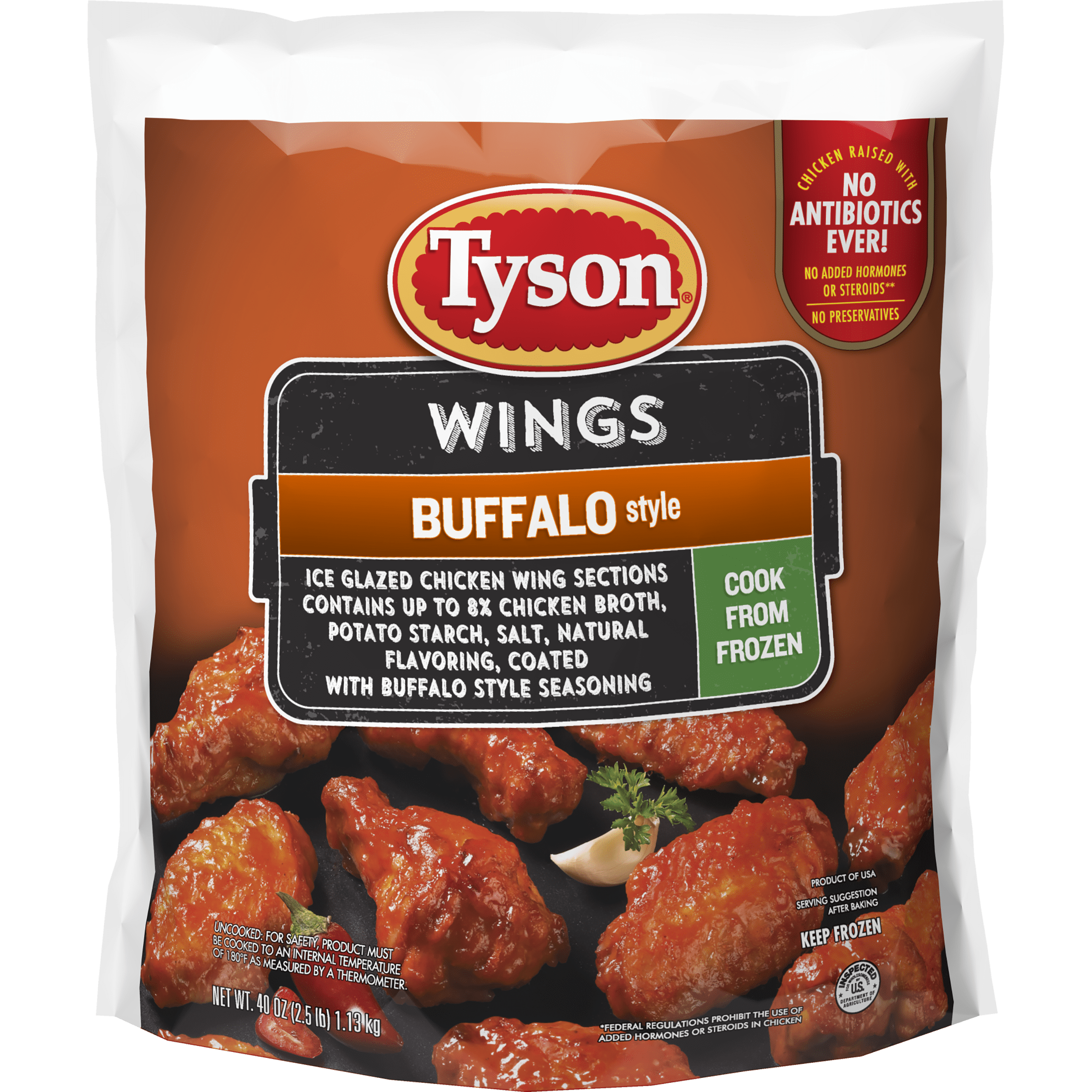 Tyson® Uncooked Buffalo Style Chicken Wings, 2.5 lb ...