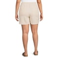 thumbnail image 3 of Terra & Sky Women's Plus Size Pull-On Drawstring Linen Shorts, 3 of 5