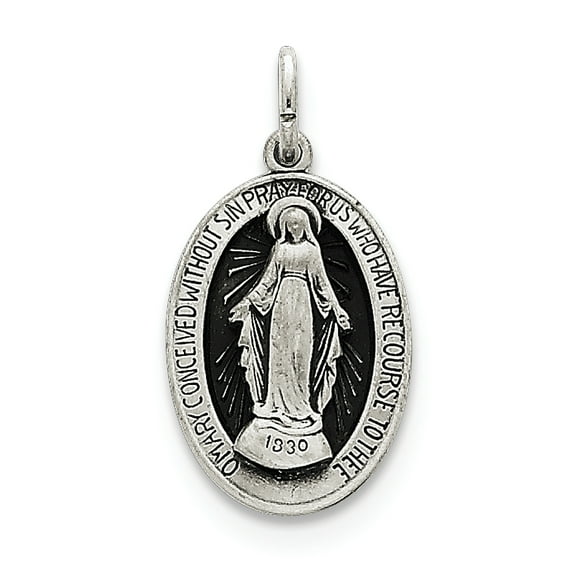 Sterling Silver Antiqued Miraculous Medal