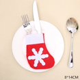 thumbnail image 3 of Bolsa porta cuchillos y tenedor para vajilla Navidad 2021 Noel Decoraciones navideñas para el hogar Decoración de la mesa de la cena Regalo de Navidad de Año Nuevo 2022, 3 of 5