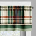 thumbnail image 2 of Ambesonne Buffalo Plaid Window Valance, Timber Classic Tartan, 42" X 12", Teal Eggshell Cinnamon, 2 of 5