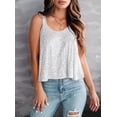 thumbnail image 5 of Women'S Sequin Tank Top Sleeveless Camisole Vest Tank Tops Shining Shirts Silver L, 5 of 7