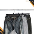 thumbnail image 3 of Hanger Central Heavy Duty Plastic Pant & Skirt Bottom Hangers with Plastic Pinch Clips and Polished Metal Swivel Hooks, 8 Inch, 10 Pack, 3 of 10