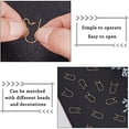 thumbnail image 2 of 100pcs Kidney Ear Wires 18K Gold Plated U-Shaped Earring Hooks Earring Components Long Dangle Earrings DIY Jewellery Making 9 x 19mm, 2 of 7