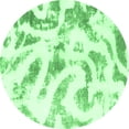 thumbnail image 1 of Ahgly Company Indoor Round Abstract Emerald Green Modern Area Rugs, 5' Round, 1 of 4