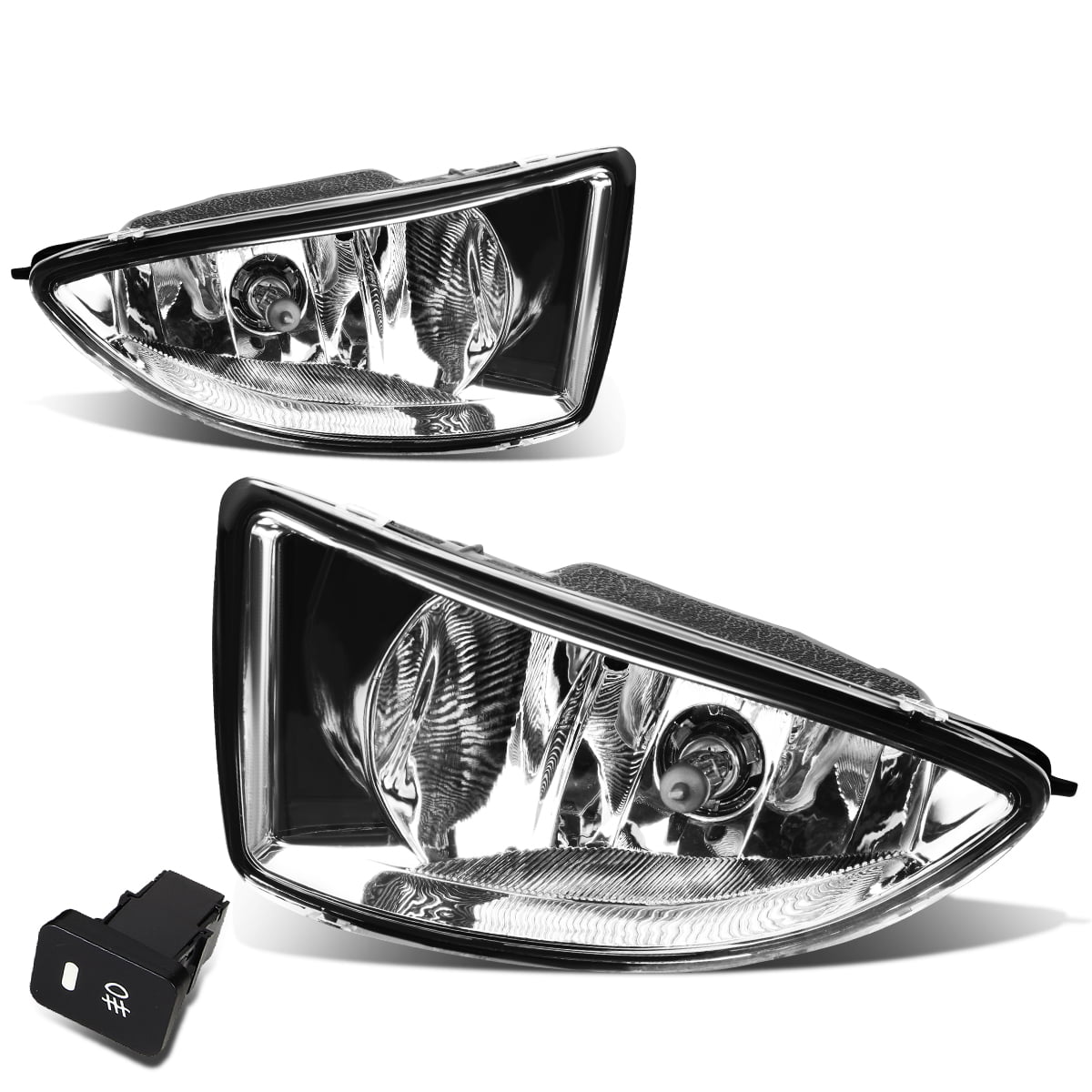 For Honda Civic 04-05 Clear Lens Pair Bumper Fog Light Lamp+Wiring+Switch Kit