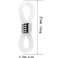 thumbnail image 2 of 100 Pcs White Anti-slip Rubber Ends Retainer Connector Holder for Eyeglass Chain Necklace Chain, 2 of 4