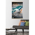 thumbnail image 2 of NFL Miami Dolphins - Helmet 15 Wall Poster with Wooden Magnetic Frame, 22.375" x 34", 2 of 3