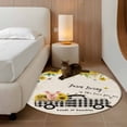 thumbnail image 2 of Round Rug 3.3Ft Washable Non-Slip, Cute Pig Circle Area Rugs for Living Room Bedroom, County Sunflowers Truck Farmhouse Black White Plaid Indoor Floor Mats Carpet Runner for Home Decor Aesthetic, 2 of 8