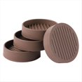 thumbnail image 1 of 4 Uds. Tazas Redondas de Goma para Ruedas de Muebles, Almohadillas Antideslizantes para Muebles, Protectores de Suelo para de Cama, Color Marrón, 1 of 5