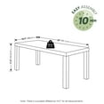 thumbnail image 3 of Furinno CLASSIC Coffee Table with 1.8 Inch Thick Tabletop in Sage Green, 3 of 5