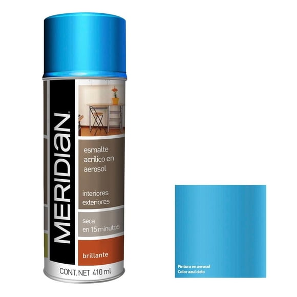 Esmalte Acrílico Meridian en Aerosol Azul Cielo 410 ml