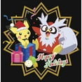 thumbnail image 2 of Men's Pokemon Christmas Pikachu and Delibird Happy Holidays  Tank Top Black 2X Large, 2 of 5