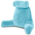 thumbnail image 4 of Rodeo Blue Cover ONLY for Husband Pillow Cowboy Aspen Edition Two-Sided Microsuede/Microfiber for Big Reading Support Bed Rest Sitting Pillow with Arms - Set Includes Detachable Neck Roll Cover, 4 of 10