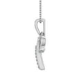 thumbnail image 2 of 1/10 ctw Heart Diamond N Initial Letter Pendant Necklace in 10K White Gold (with Silver Chain), 2 of 4