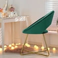 thumbnail image 4 of GVN Modern Accent Velvet Dining Arm Chair with Golden Metal Legs and Soft Cushion-Dark Green, 4 of 10