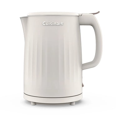 1-Liter Double-Wall Electric Kettle with Cord Storage
