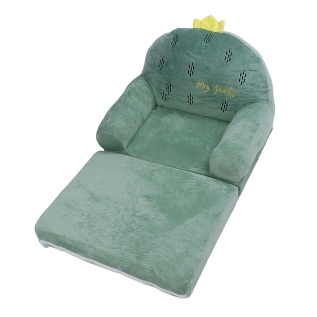 Kids Foldable Sofa Comfortable Breathable Cactus Toddler Sofa Lounger for Reading Playing