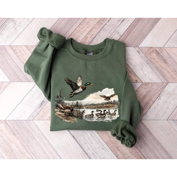 Ducks Fall Shirt, Retro Mallard Ducks Sweatshirt, 90S Waterfowl Duck Hoodie, Retro Duck Shirt, Wild Green Duck Lover Tshirts, Duck Hunting Tshirt All Size S-5XL
