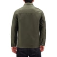 thumbnail image 2 of Men’s Water Resistant Stand Collar Fleece Lined Casual Outwear Full Zip Jacket (Olive, 2XL), 2 of 4