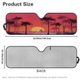 thumbnail image 6 of Uorisanigo Windshield Sun Shade Sun Visor for 1997-2017 Jeep Wrangler Rubicon Sahara TJ JK JKU 2/4 Doors 16.14"x52.95" Folding Front Window Sunshade for Car Accessories (Sunset Palm Tree), 6 of 7