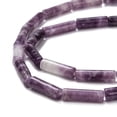 thumbnail image 4 of Natural Lepidolite/Purple Mica Stone Beads Strands Column 13~14x4mm Hole: 1.2mm 29~30pcs/strand 15.16''~15.75''(38.5~40cm), 4 of 7
