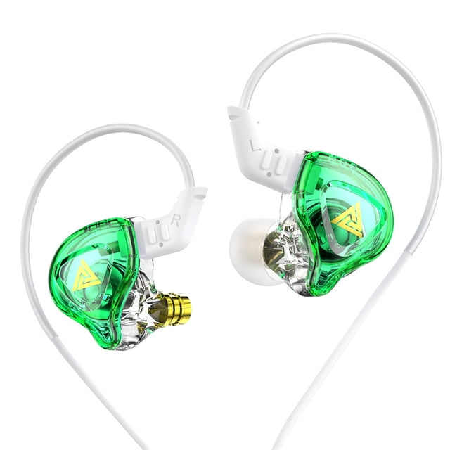 Matsuzay Auriculares con cable portátiles de 1,2 m, Cable de fibra colorido, auriculares HiFi para escuchar música, ver vídeos, ver llamadas de voz, Cables de audio/vídeo Verde